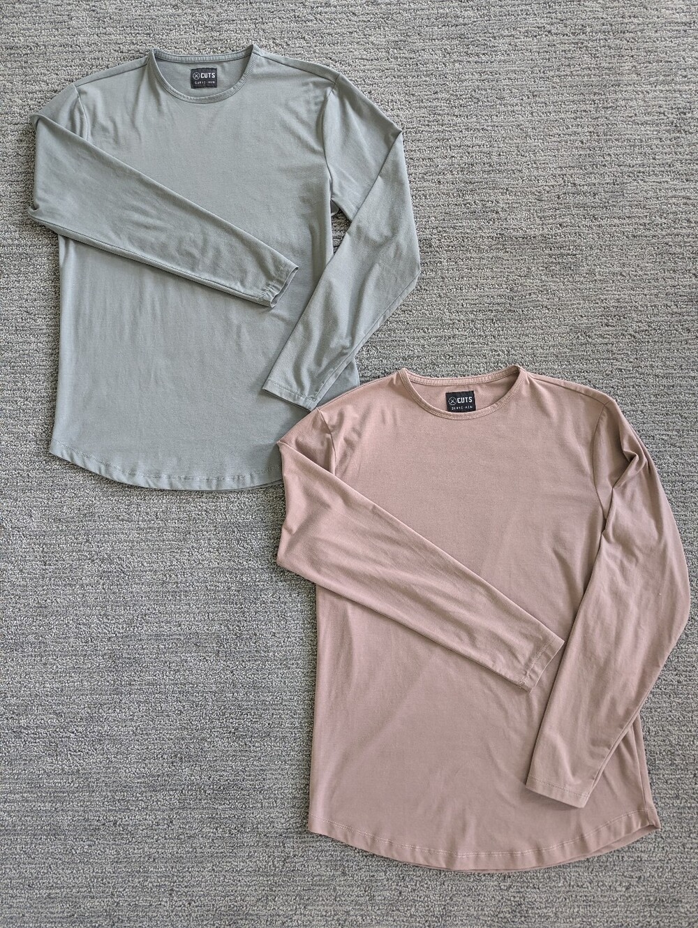 2 x Cuts Clothing Pyca Pro Long Sleeve Curved Hem Shirts